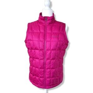MARMOT Down Fill Puffer Vest Girls Size XL in Pink Winter Puffer Ski Resort